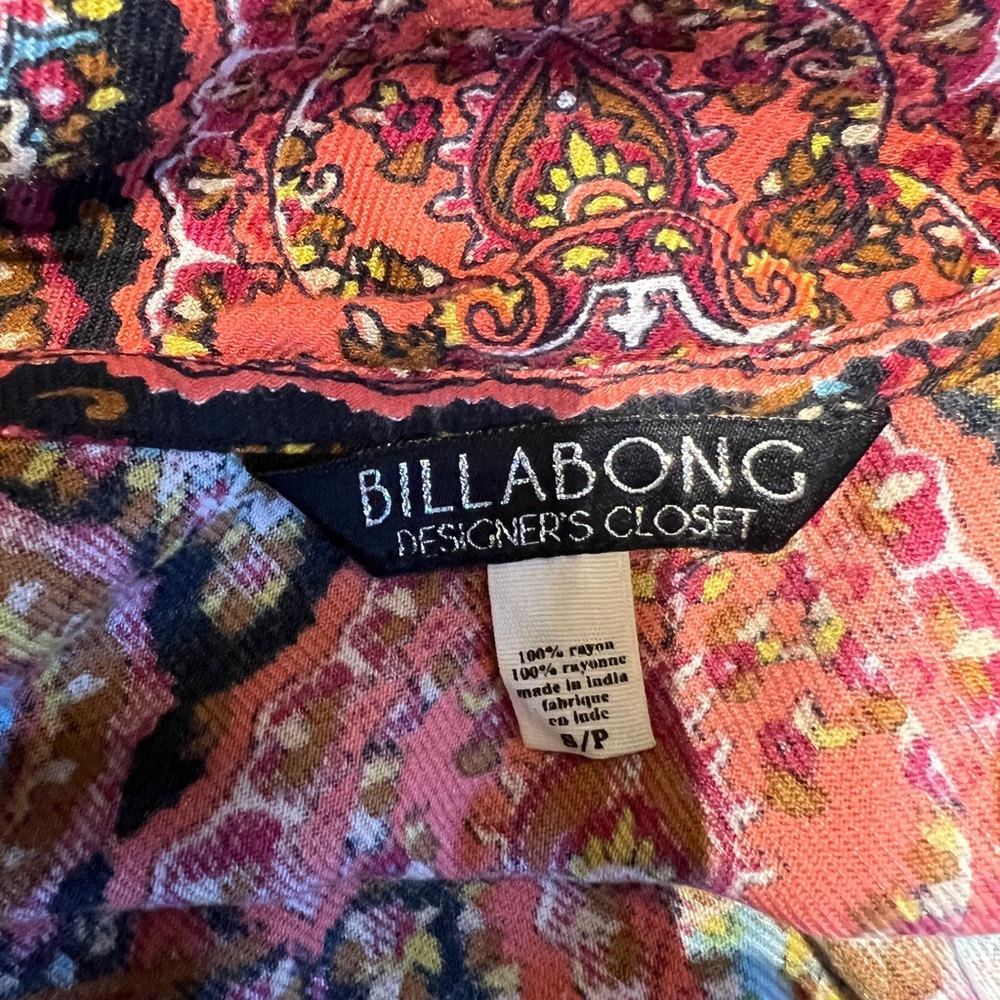 Billabong Gypsy Mosaic Paisley Tunic Dress boho - Picture 5 of 6